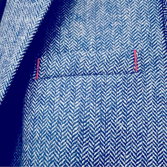 New Banana Republic Jacket Blazer Two-Tone Blue NWOT - Picture 9 of 12